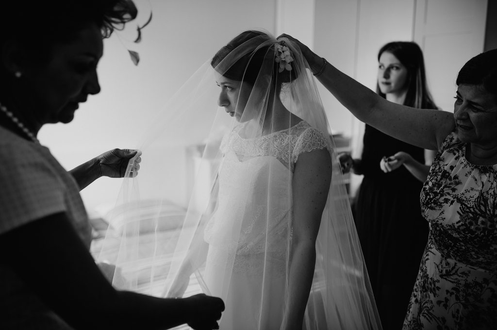 getting ready robe voile amies famille mariage Moinardière Vendée