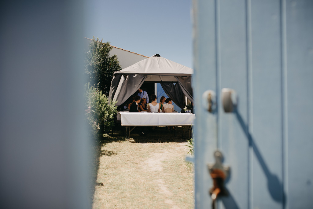 porte bleue Noirmoutier maison repas mariage