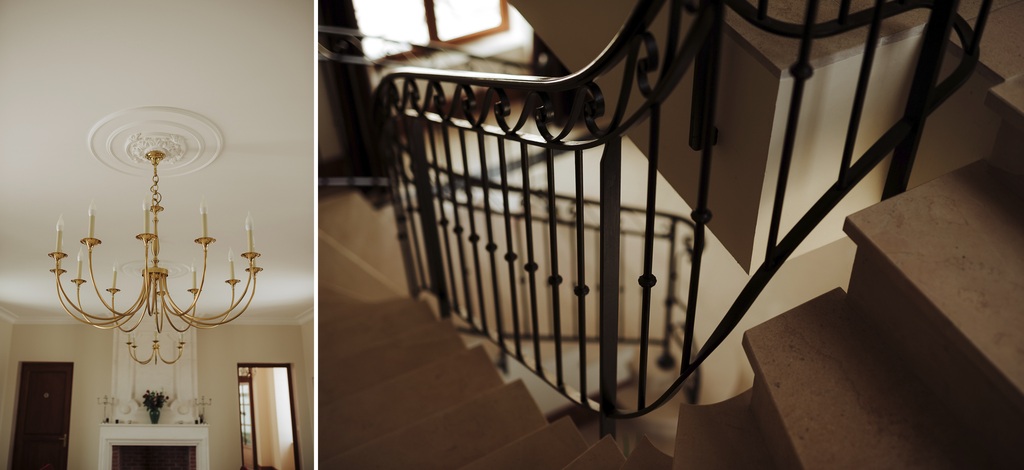 lustre château sébrandière rambarde escalier