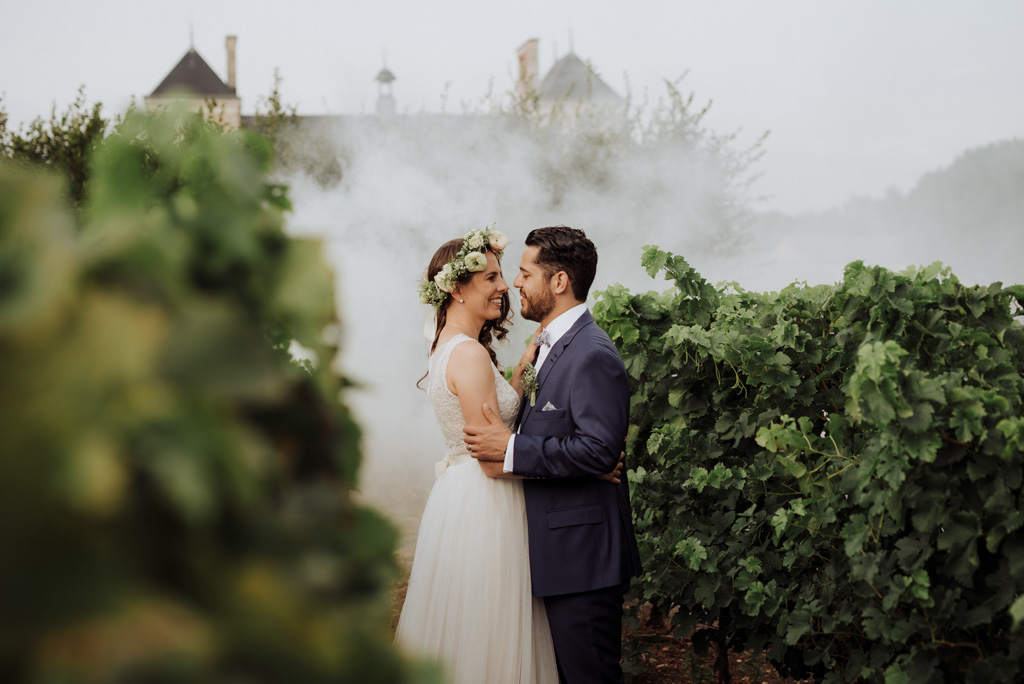 mariage château Sébrandière vendée vigne couple