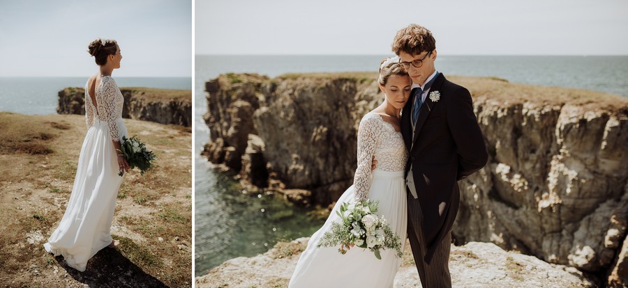 robe mariée Le Pouliguen bouquet côte Pouliguen