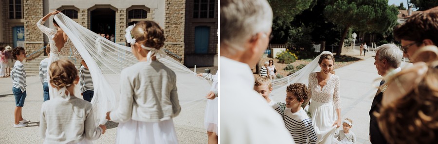 voile mariée vent enfants