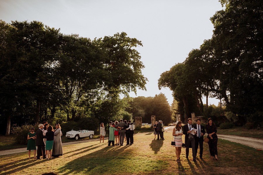 contre-jour Manoir de Kerougas cocktail mariage