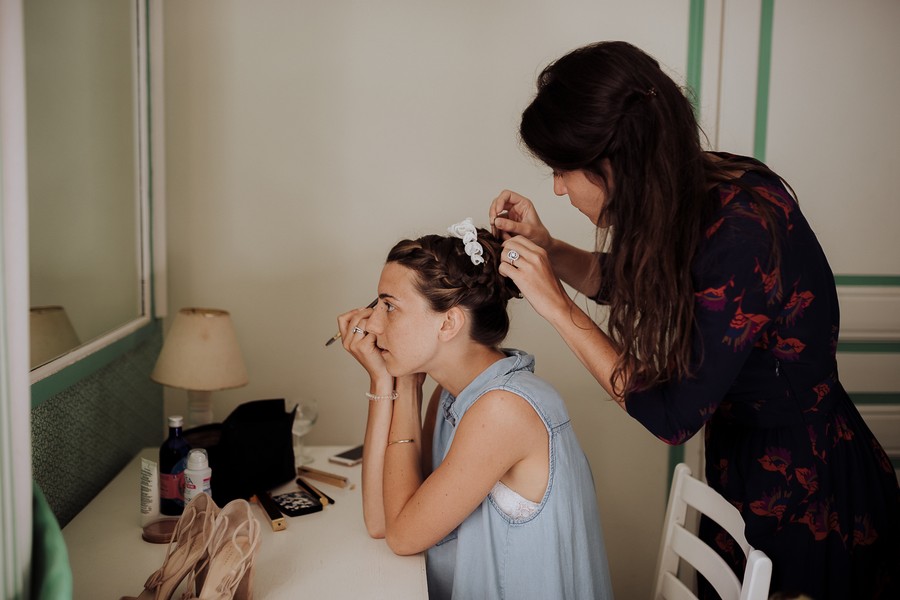 maquillage mariée témoin coiffure