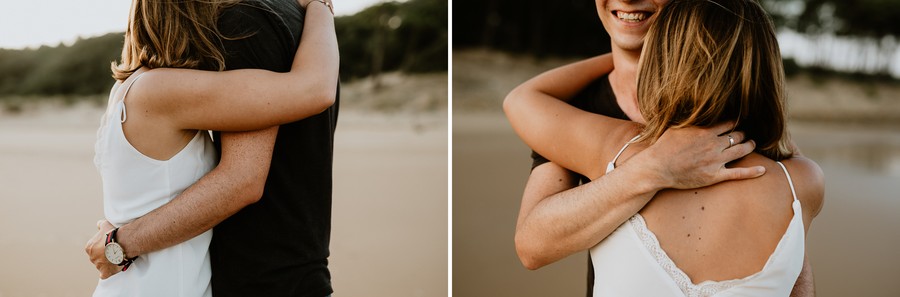 couple bras sourire plage