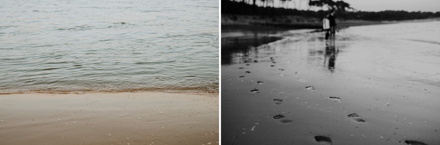 mer eau plage sable noir et blanc couleur pas dans le sable