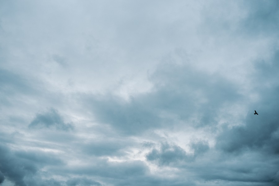 ciel nuages orage oiseau