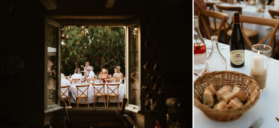 fenêtre réception table bouteille vin mariage