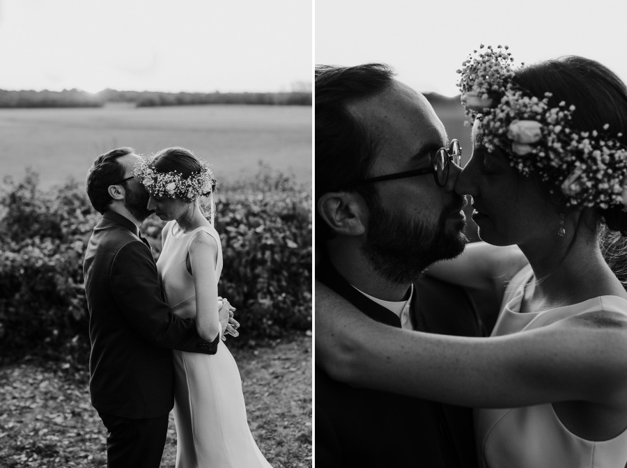 séance couple mariage noir et blanc