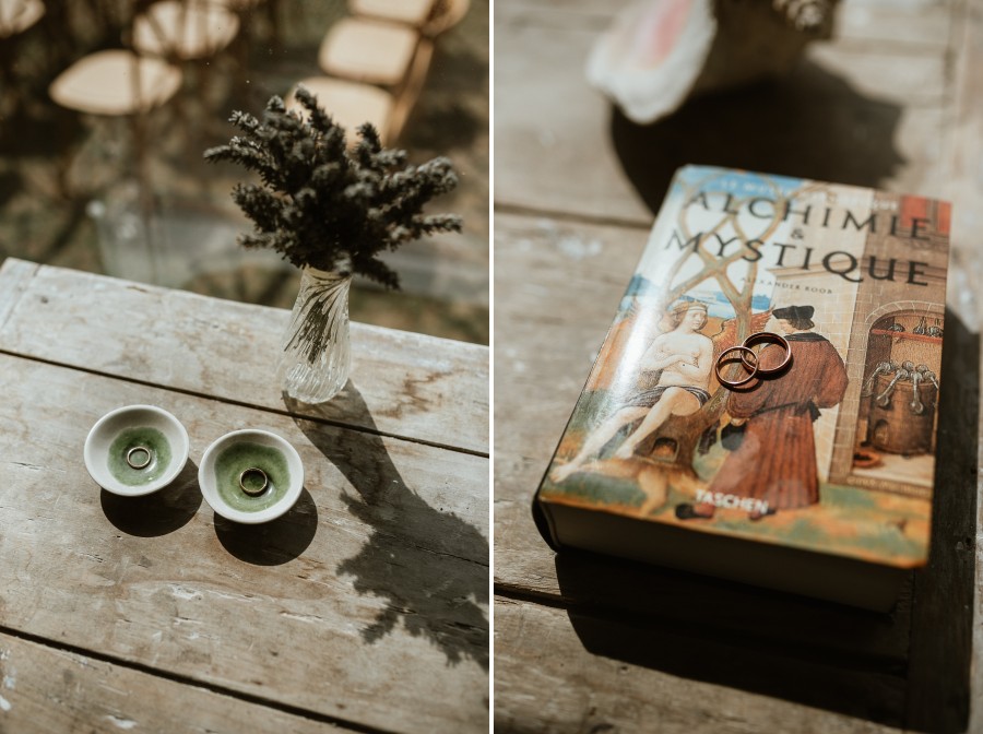 alliances bouquet lavande livre alchimie mystique