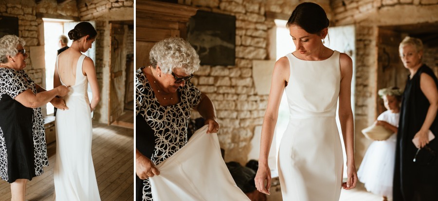 habillage mariée robe maman