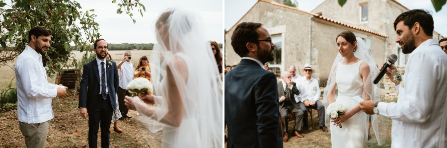 cérémonie laïque officiant mariés face à face