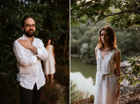 Portrait de futurs mariés à Mervent